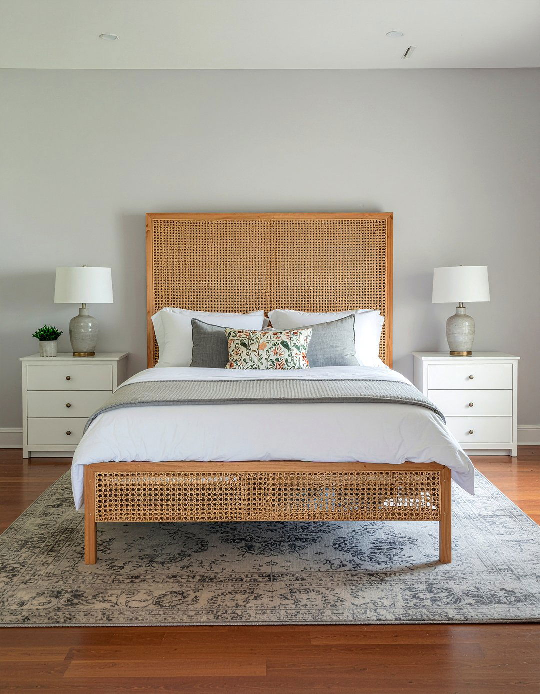 Square Cane Headboard - 30 bedroom cane headboards