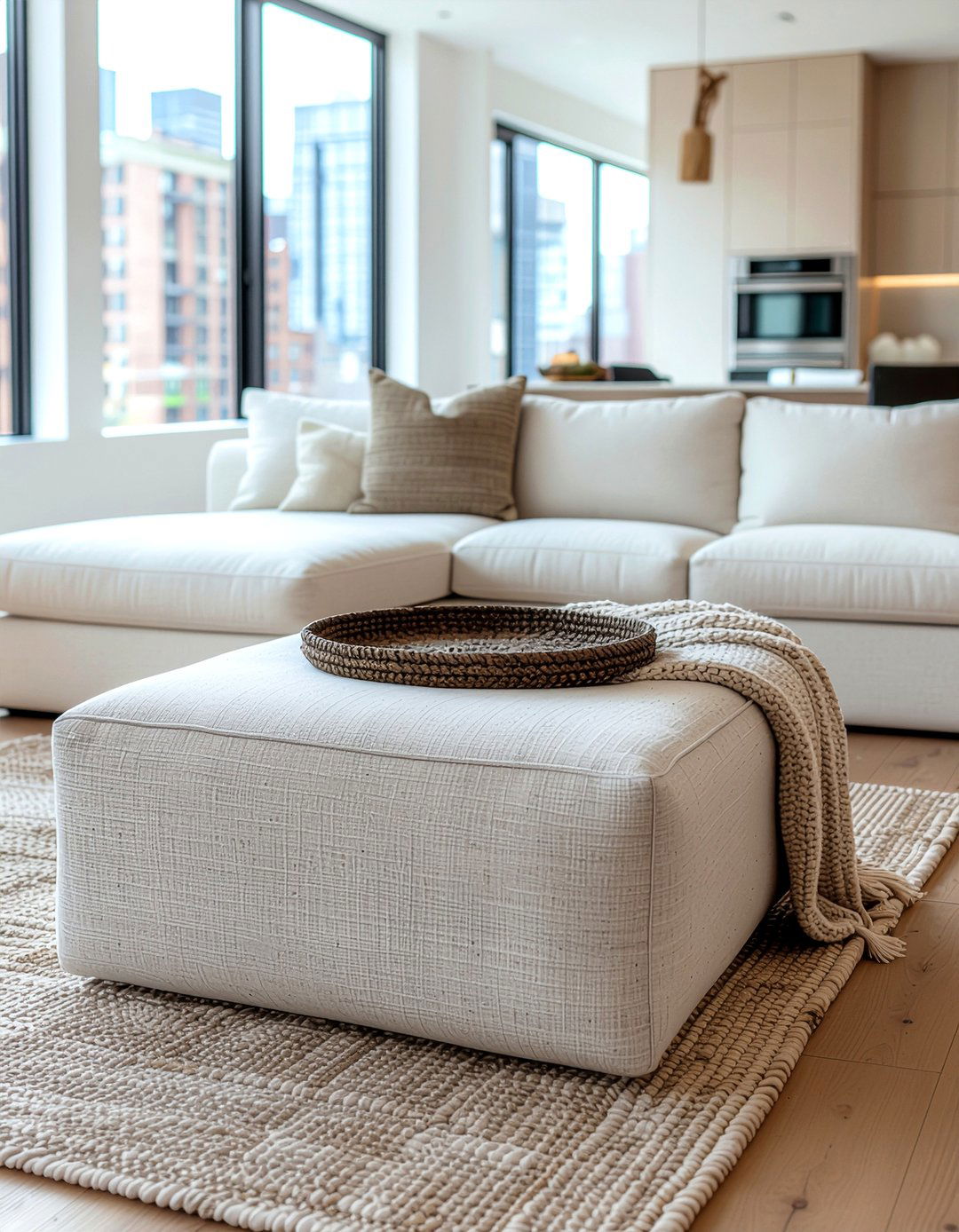 Square Fabric Ottoman - 30 living room ottoman coffee tables