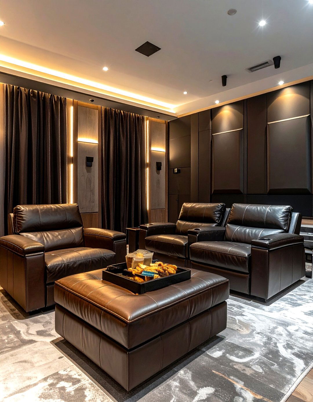 Square Leather Cocktail Ottoman - 30 living room leather ottoman ideas