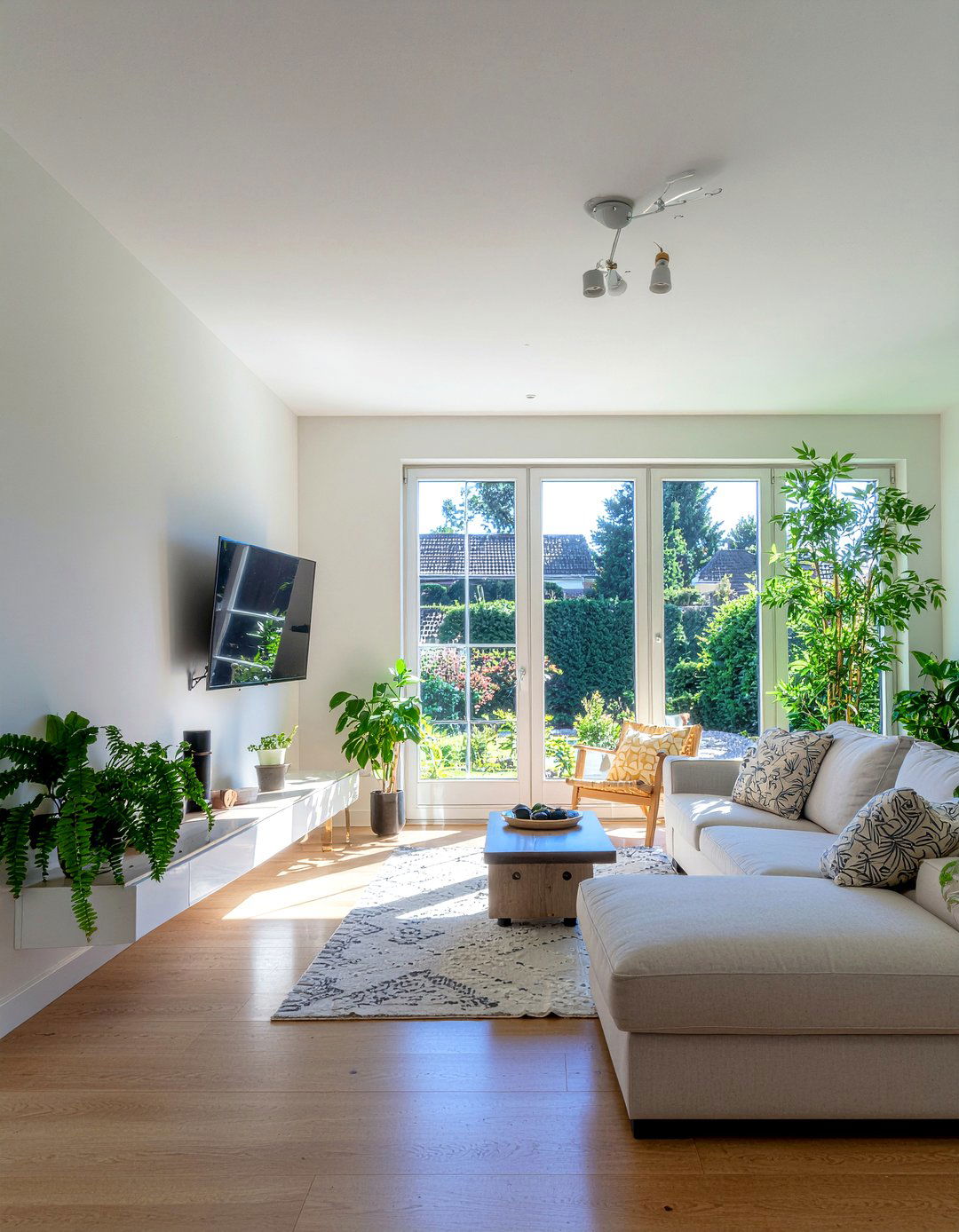 Square Living Room With Large Window - 30 square living room ideas