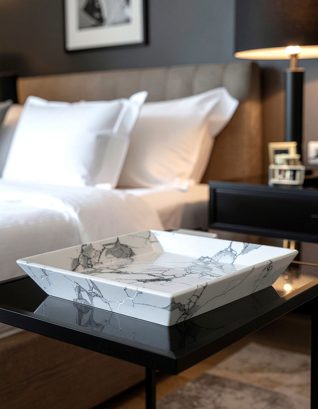 Square Marble Dish - 30 bedroom trinket dishes