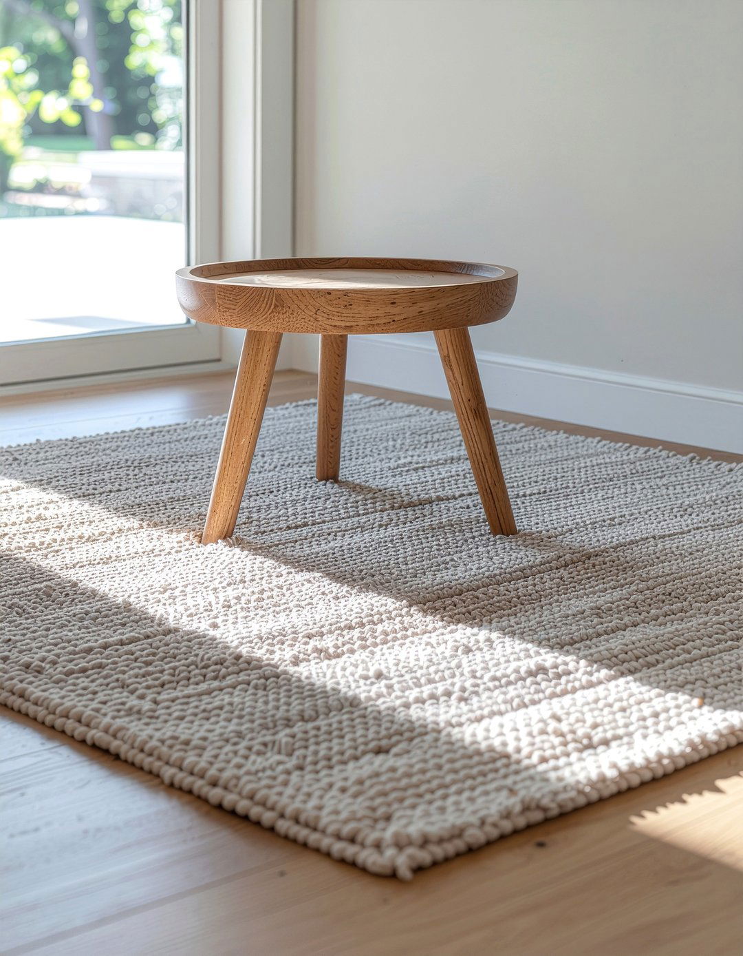 Square Rug Under Round Table - 30 living room rug placement ideas