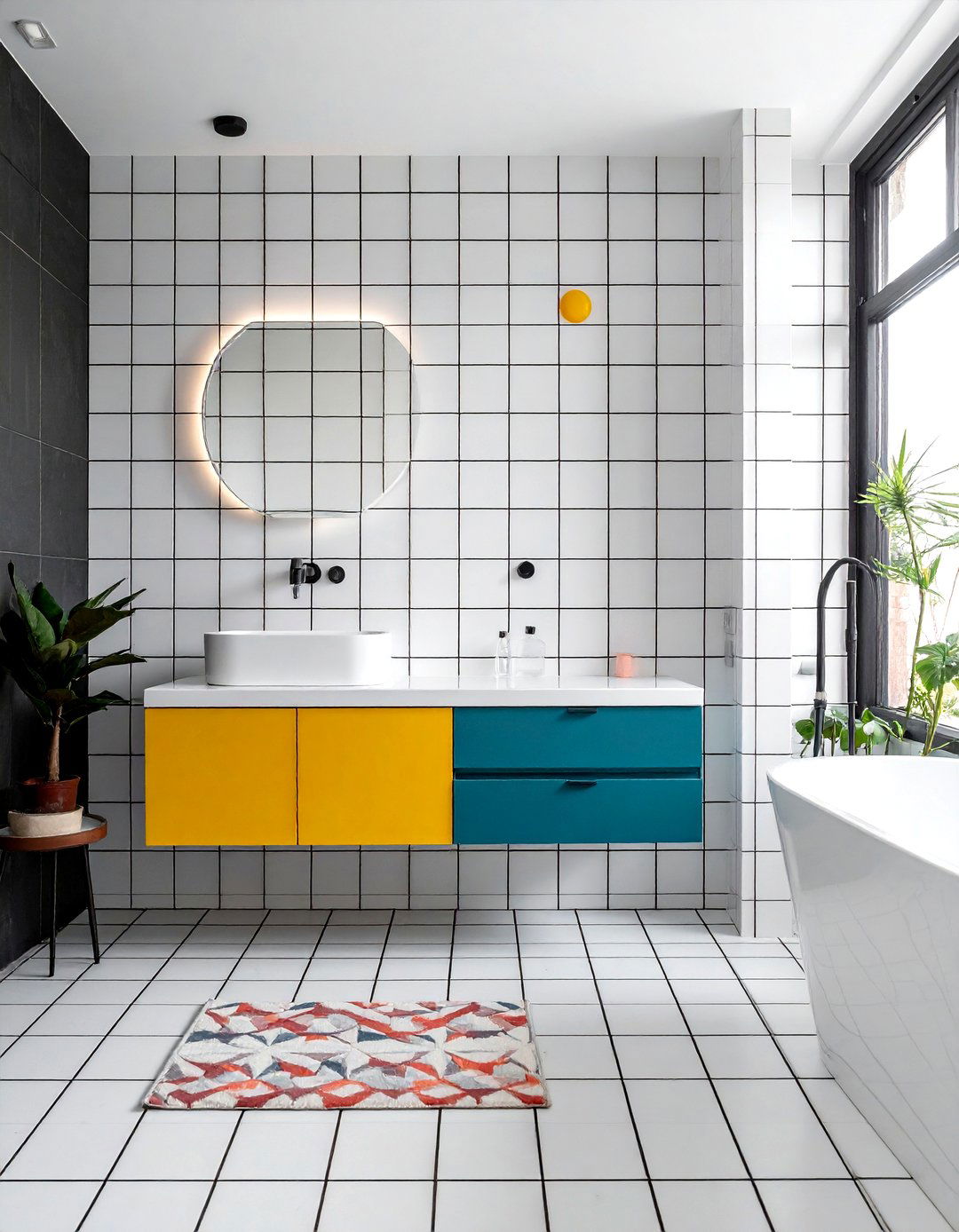 Square Tile Black Grout - 30 black grout bathroom ideas