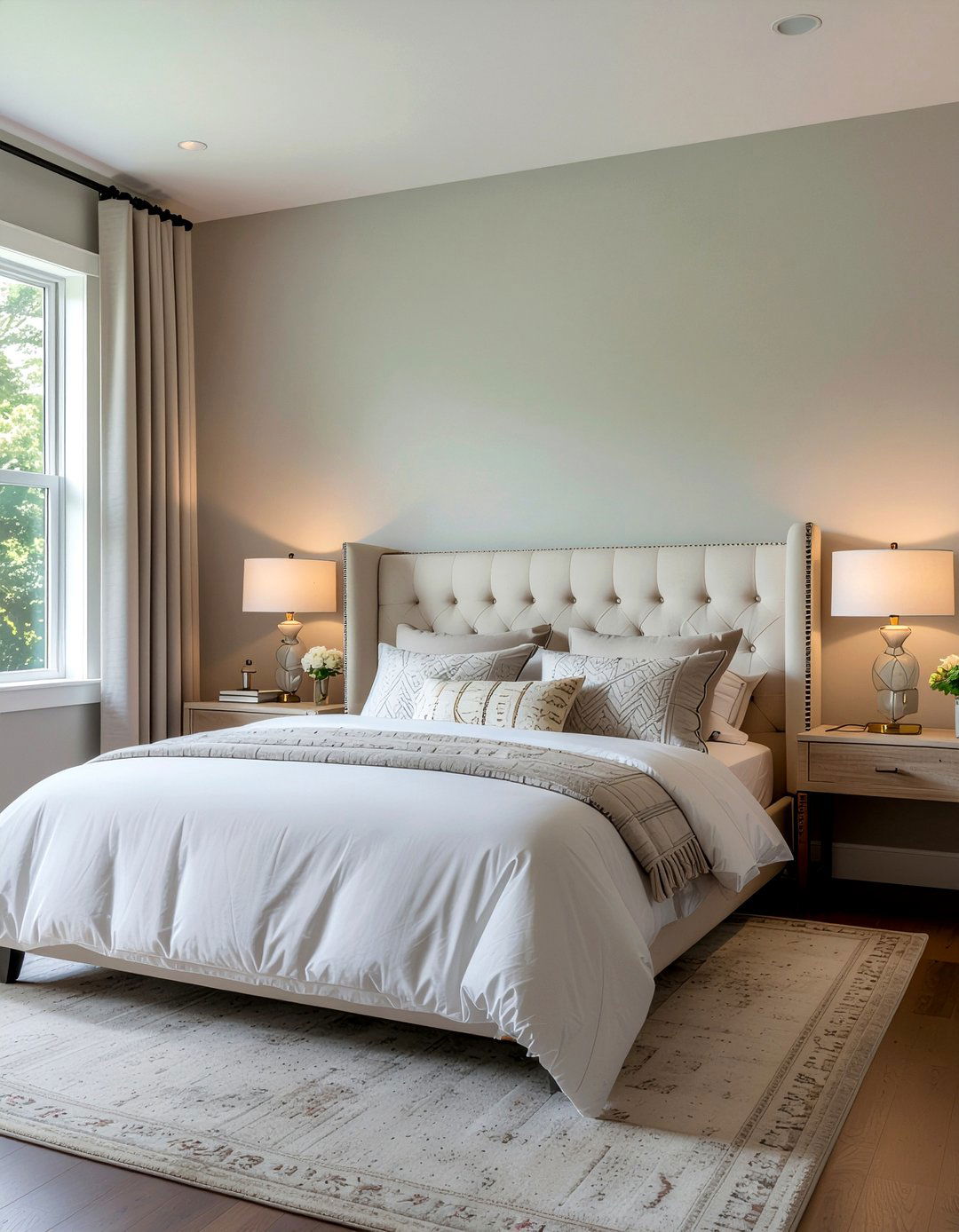 Square Tufted Headboard - 30 bedroom tufted headboards