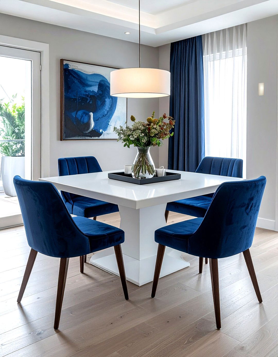 Square White Dining Table - 30 white dining table ideas