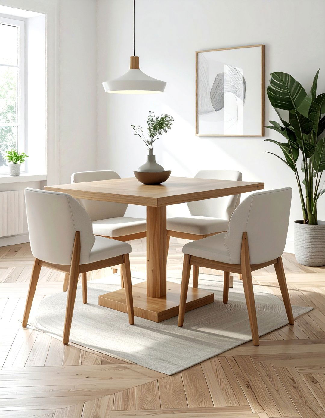 Square Wood Pedestal Table - 30 pedestal dining table ideas