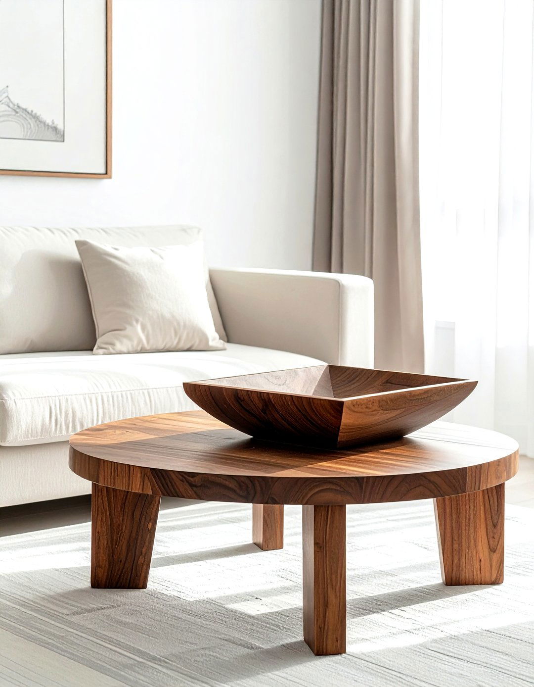 Square Wooden Bowl - 30 coffee table bowl ideas