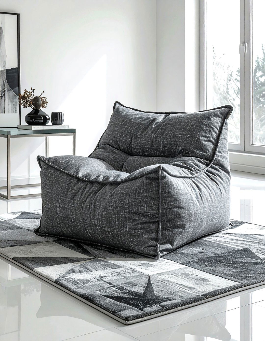 Square bean bag chair - 30 living room bean bag ideas