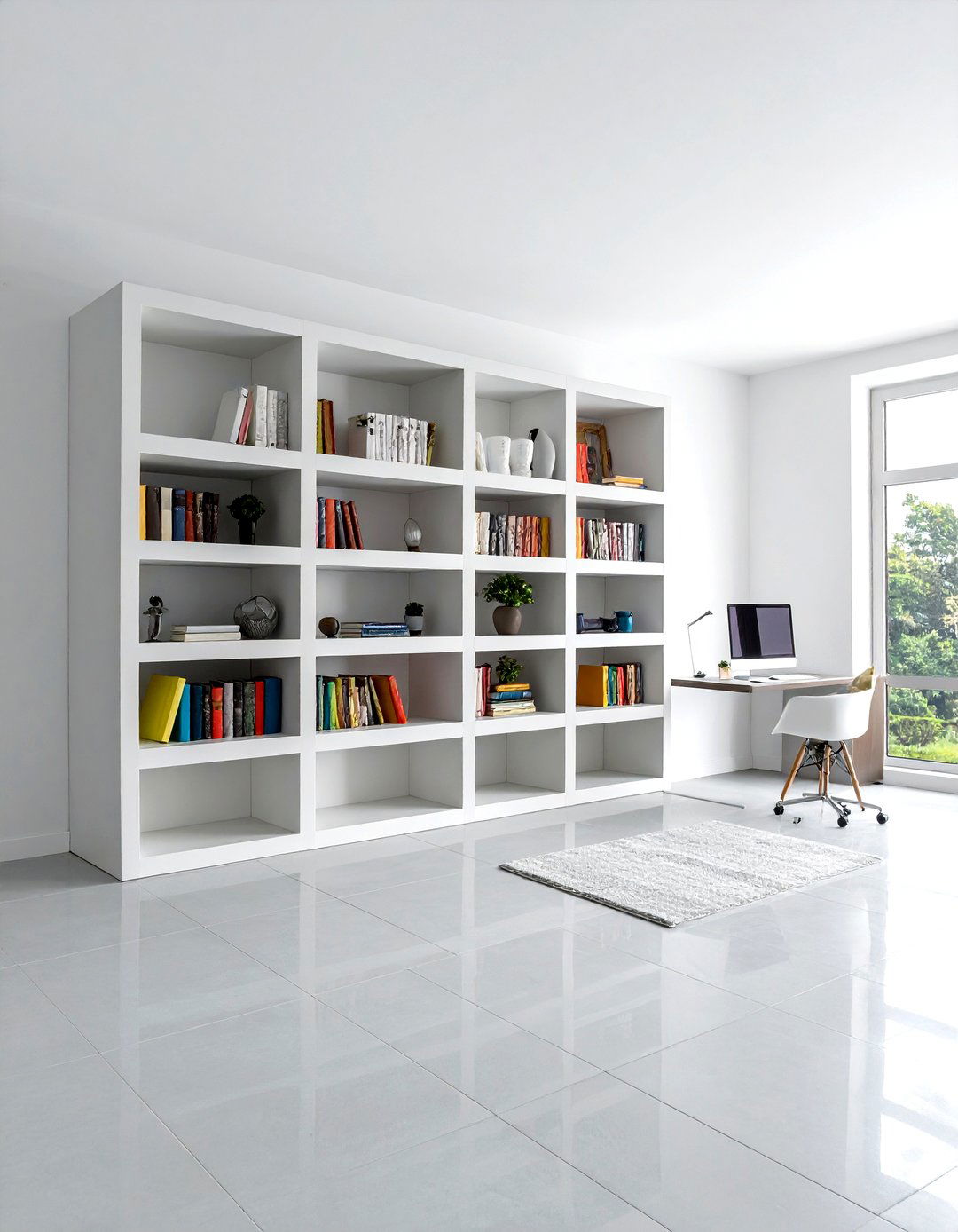 Square grid wall - 30 living room paneled walls ideas