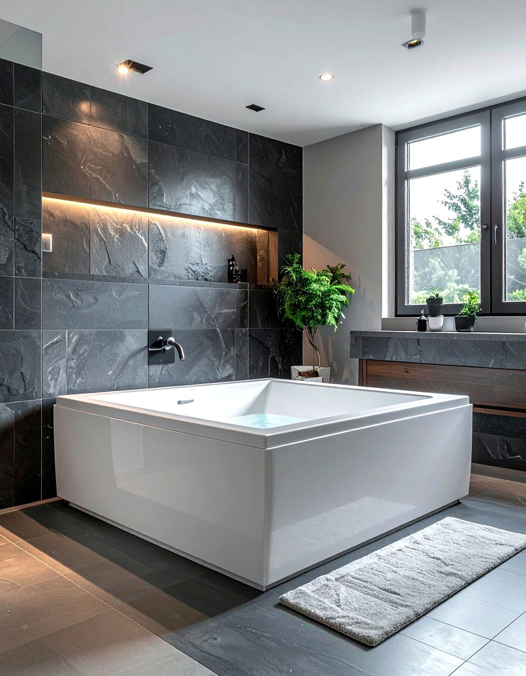 Square jetted tub - 30 whirlpool tub ideas