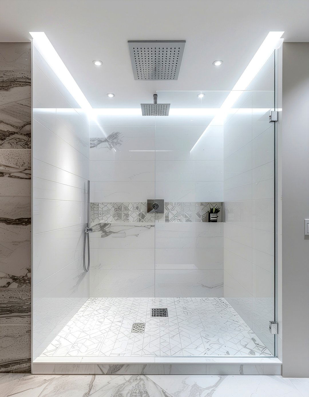 Square recessed lighting - 30 bathroom recessed lighting ideas