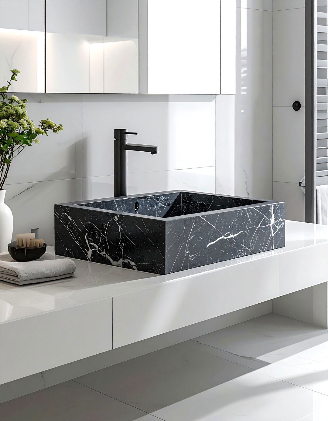 Square stone sink - 30 stone sink ideas