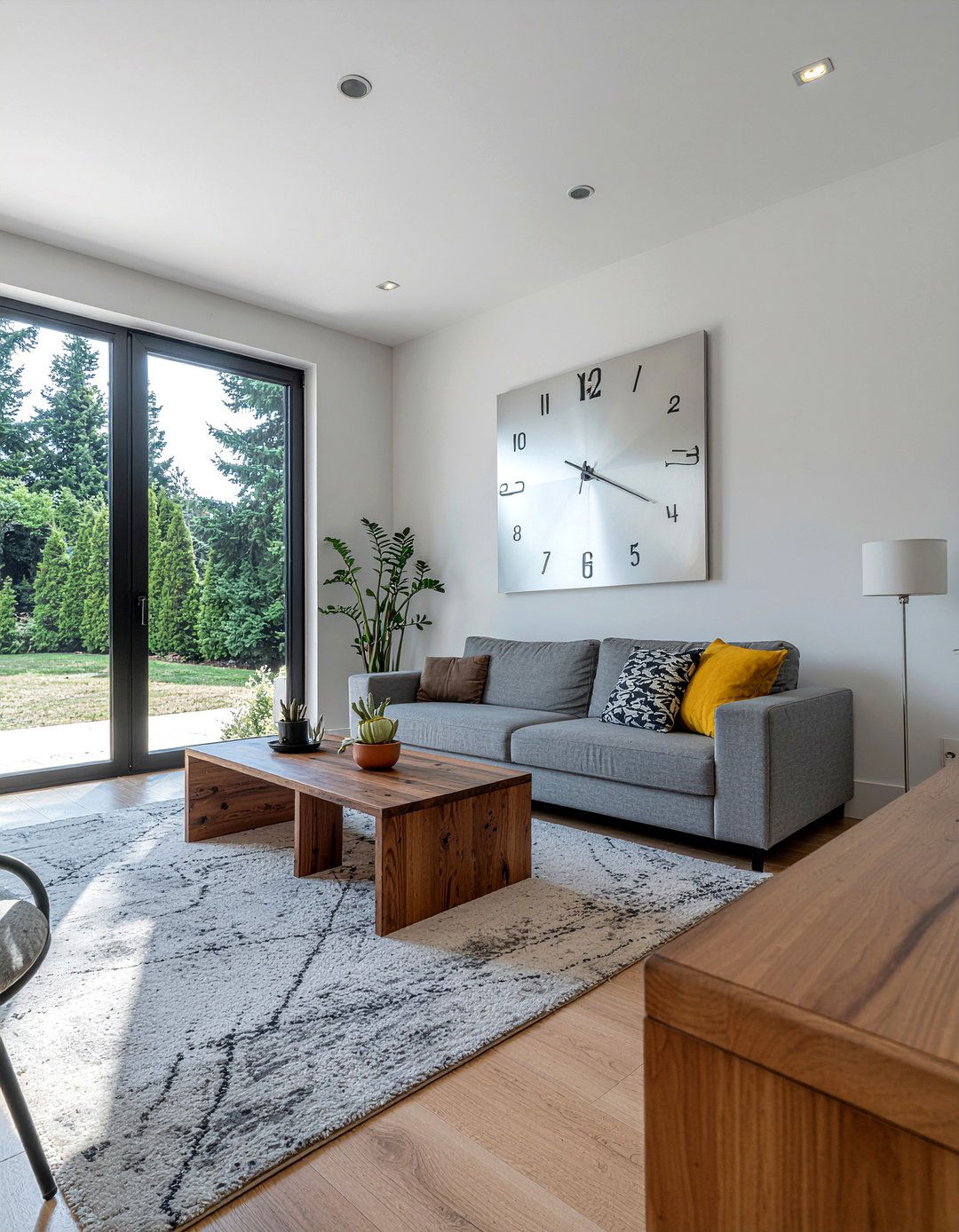 Square wall clock - 30 living room clock ideas