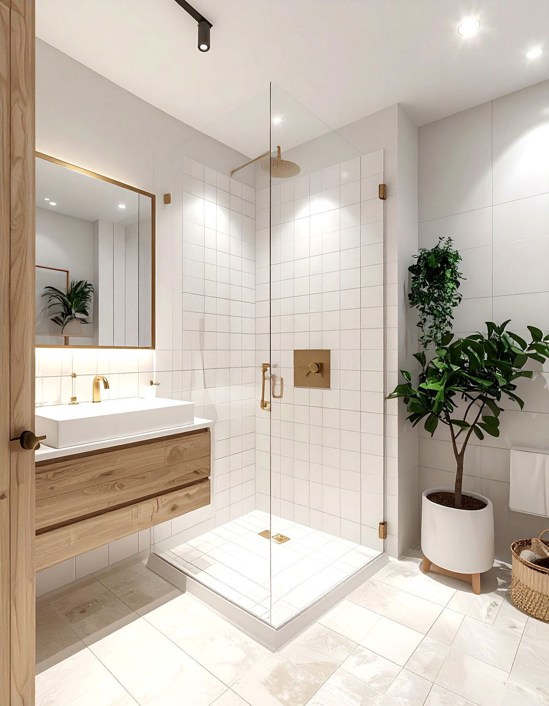 Square zellige shower tile - 30 zellige tile bathroom ideas