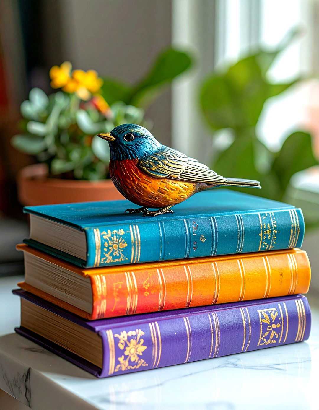 Stack of Books - 30 bedside table decor ideas