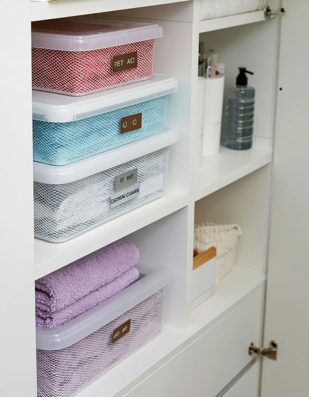 Stackable Bins - 30 bathroom storage ideas