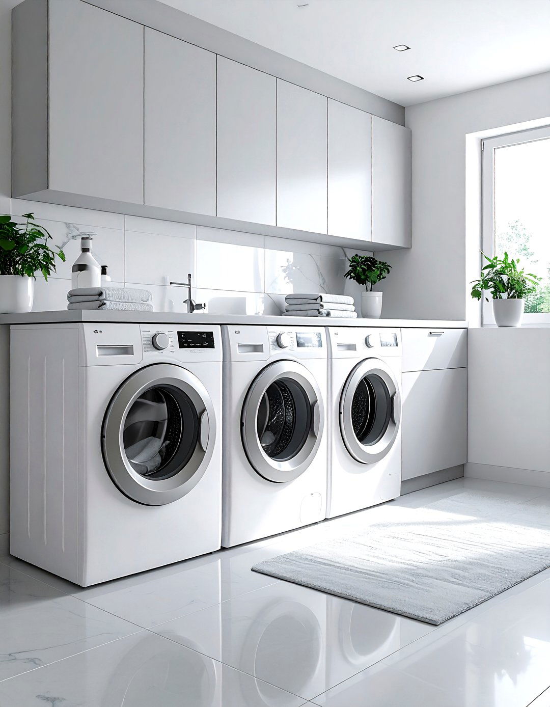 Stackable Washer Dryer Layout - 30 laundry room storage ideas
