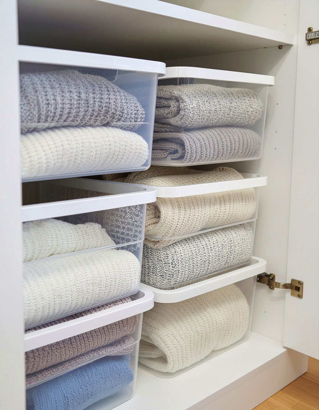 Stackable storage bins - 30 bedroom adjustable furniture ideas