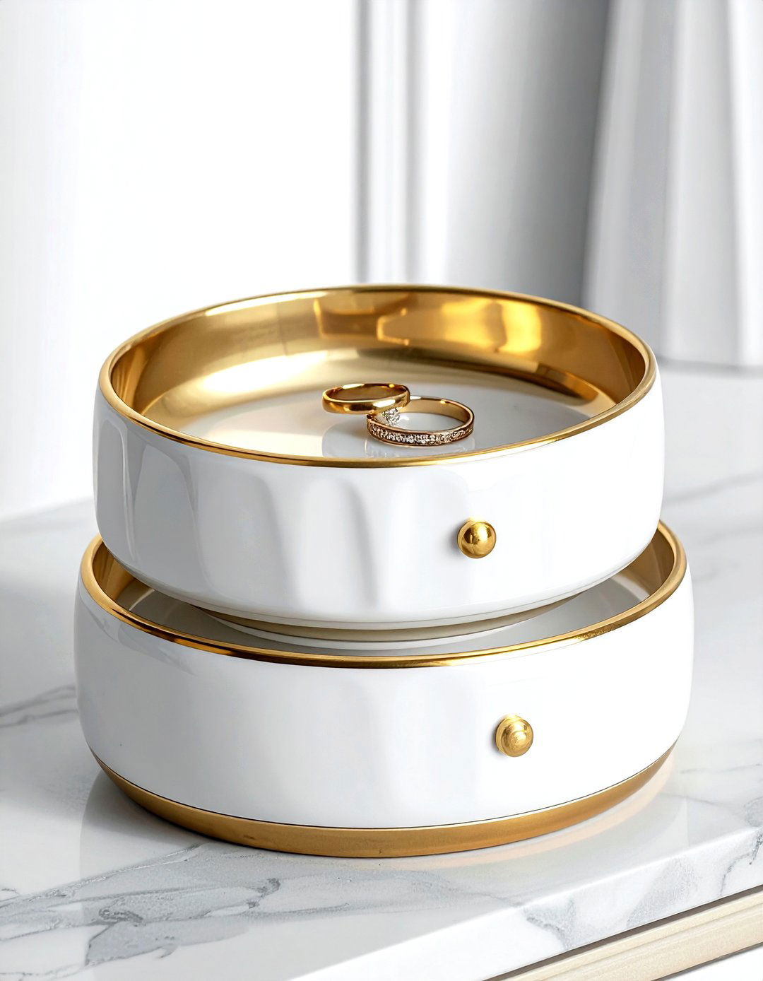 Stacked Jewelry Dish - 30 chest of drawers decor ideas