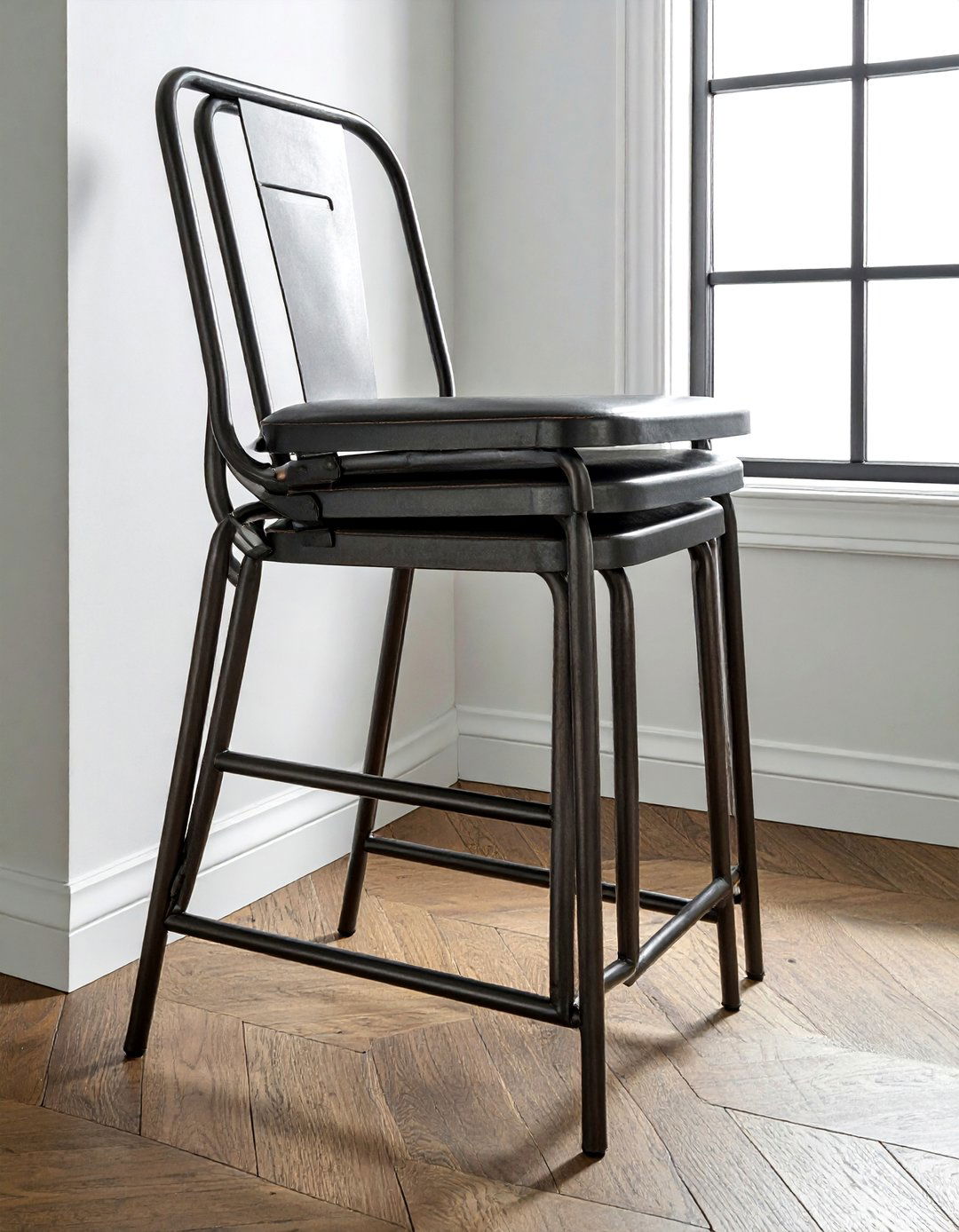 Stacking metal chair - 30 living room guest seating ideas