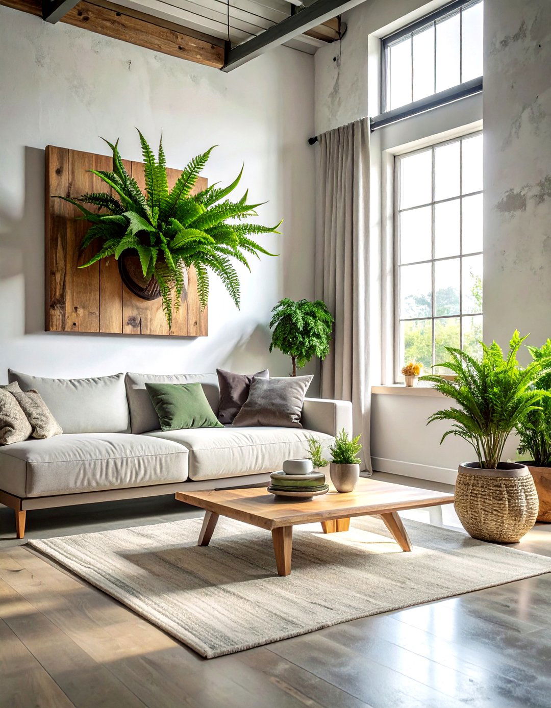 Staghorn Fern Wood Plaque - 30 hanging plant ideas