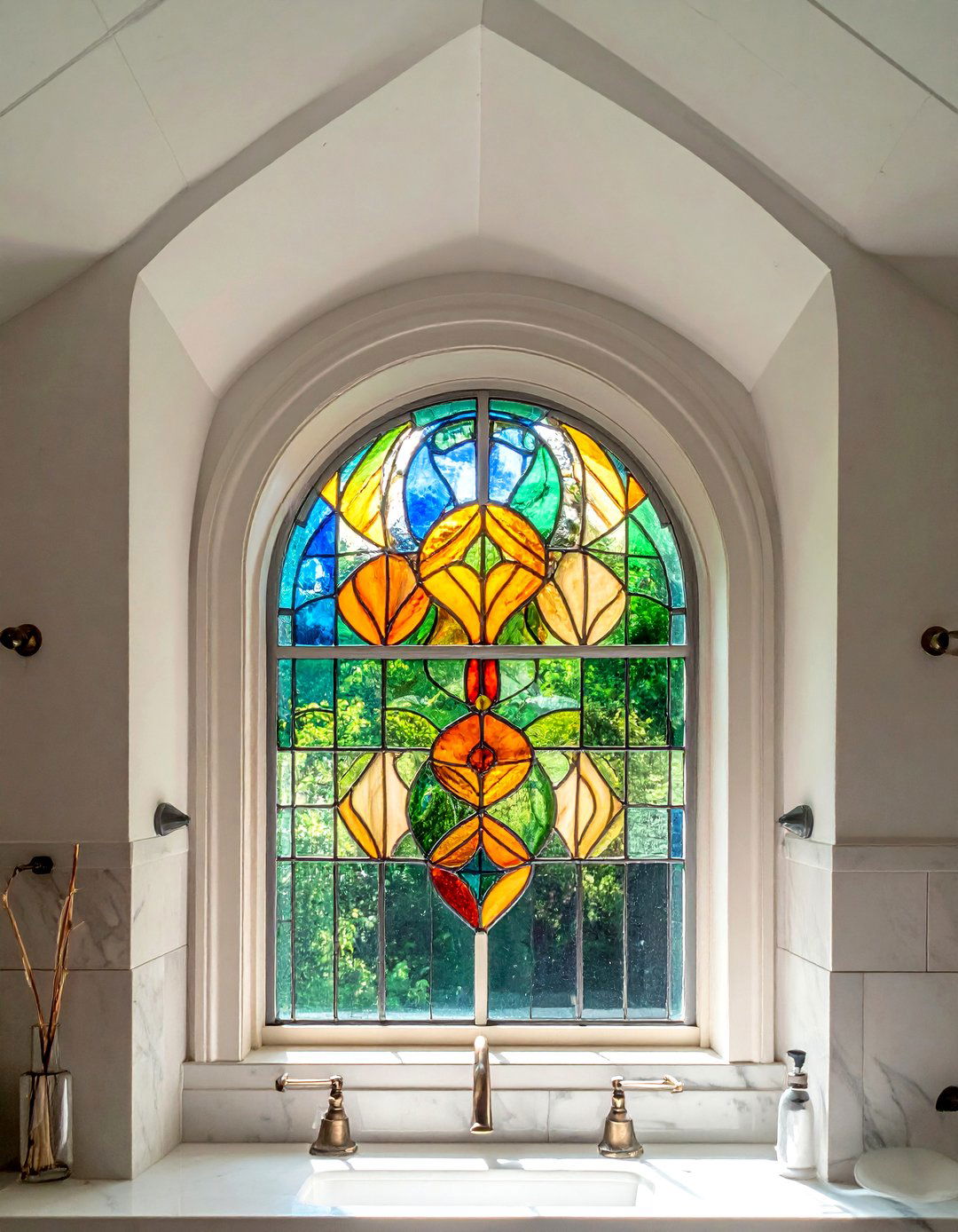 Stained Glass Bathroom Window - 30 bathroom window ideas