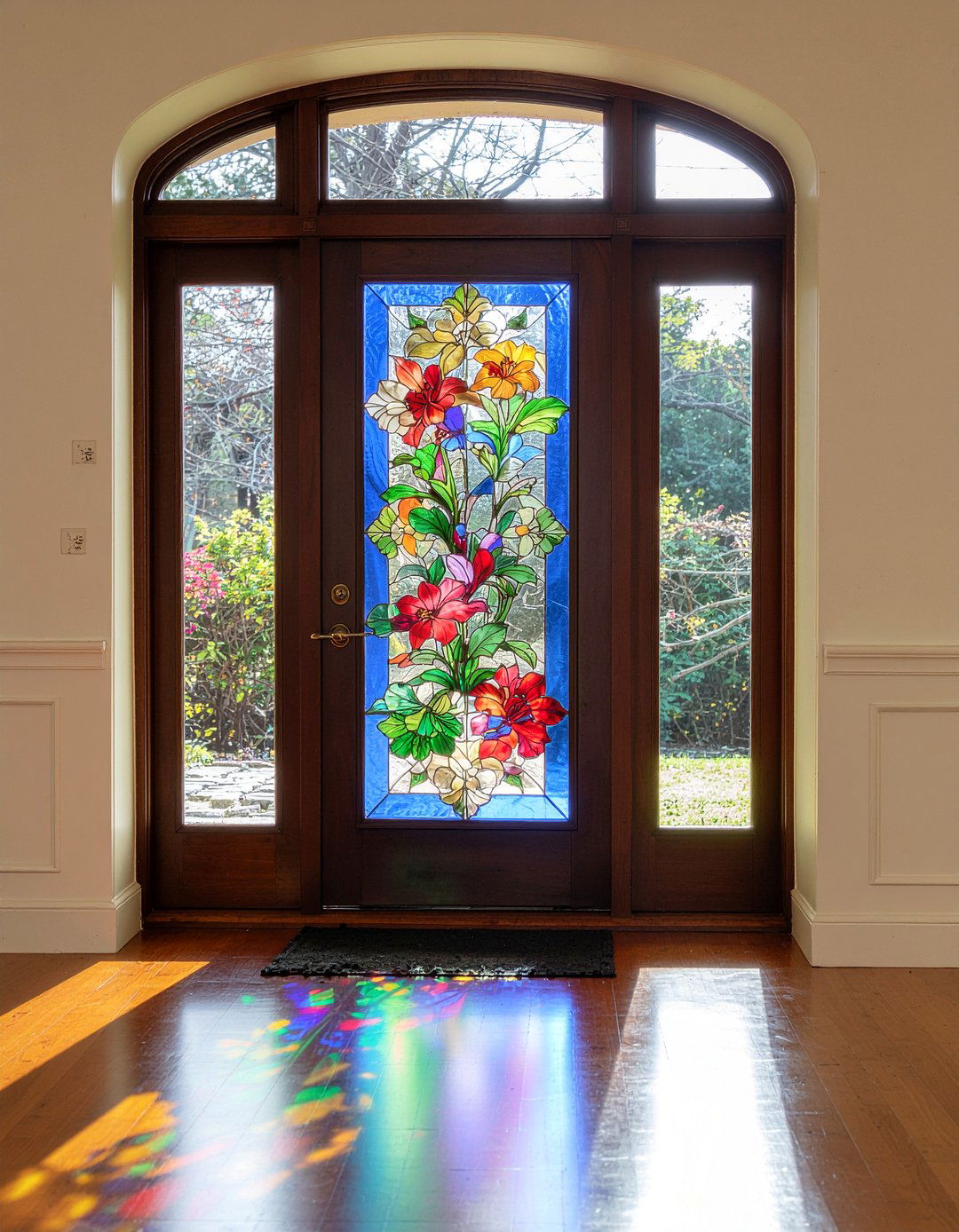 Stained Glass Door - 30 living room door designs