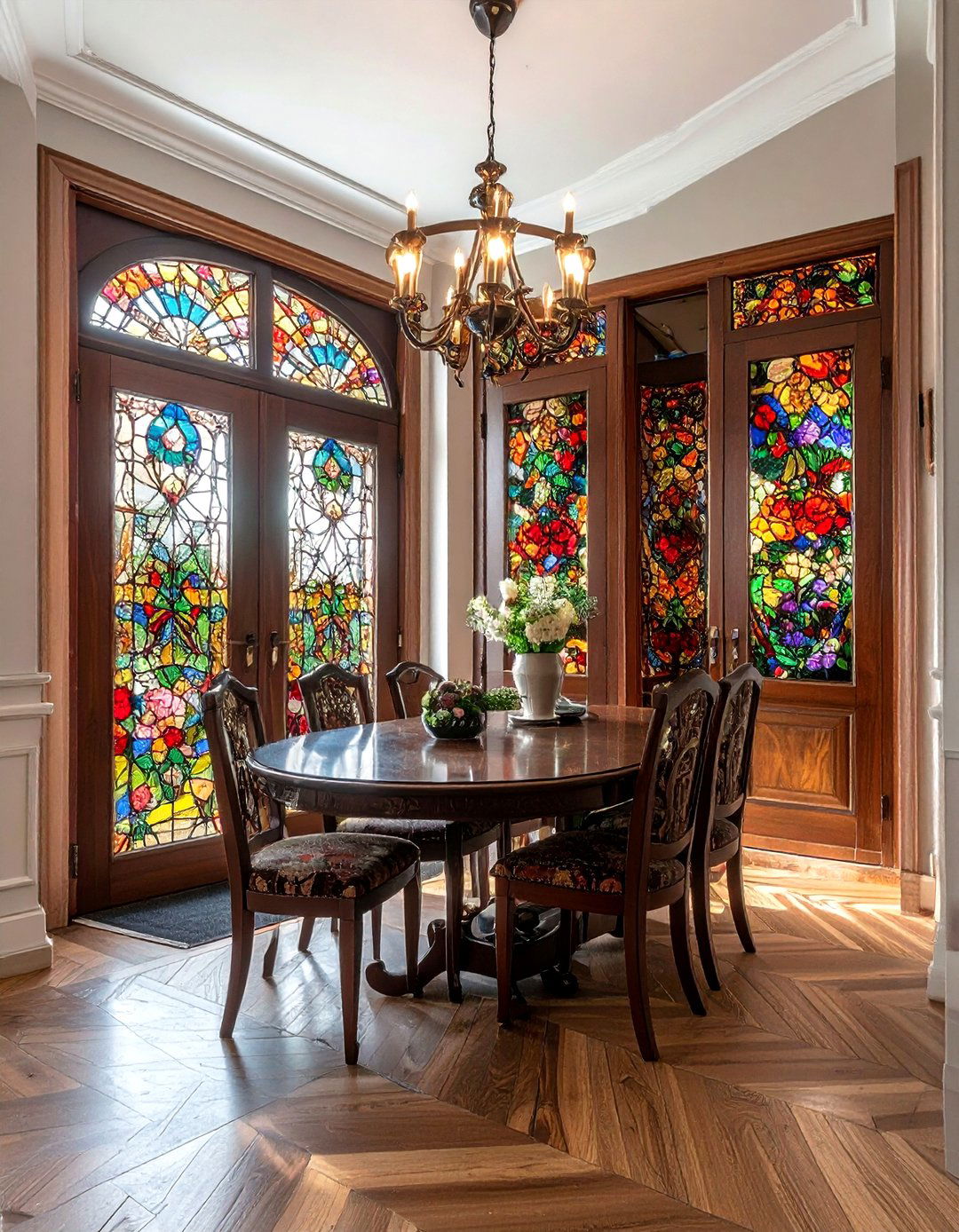 Stained Glass Doors - 30 dining room door ideas