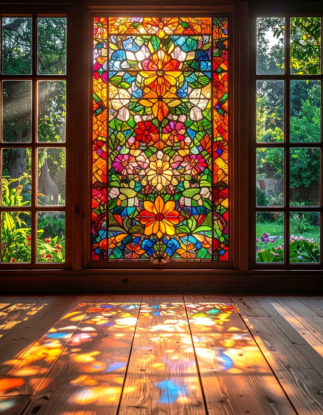 Stained Glass Panel - 30 glass decor ideas