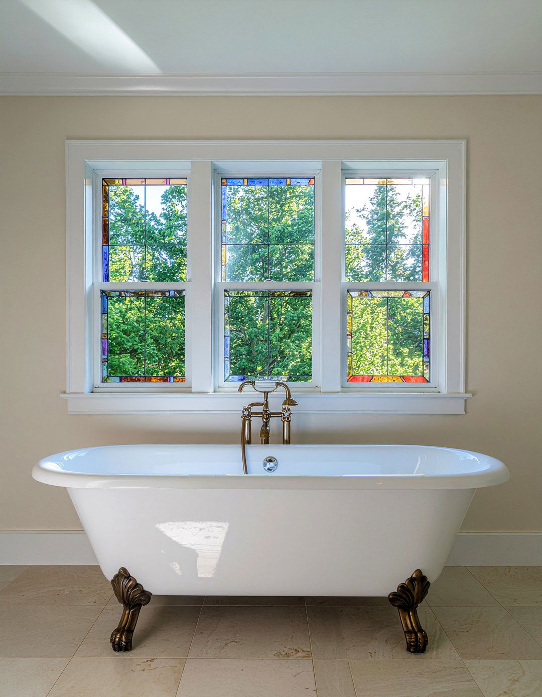 Stained Glass Window - 30 bathroom period style ideas