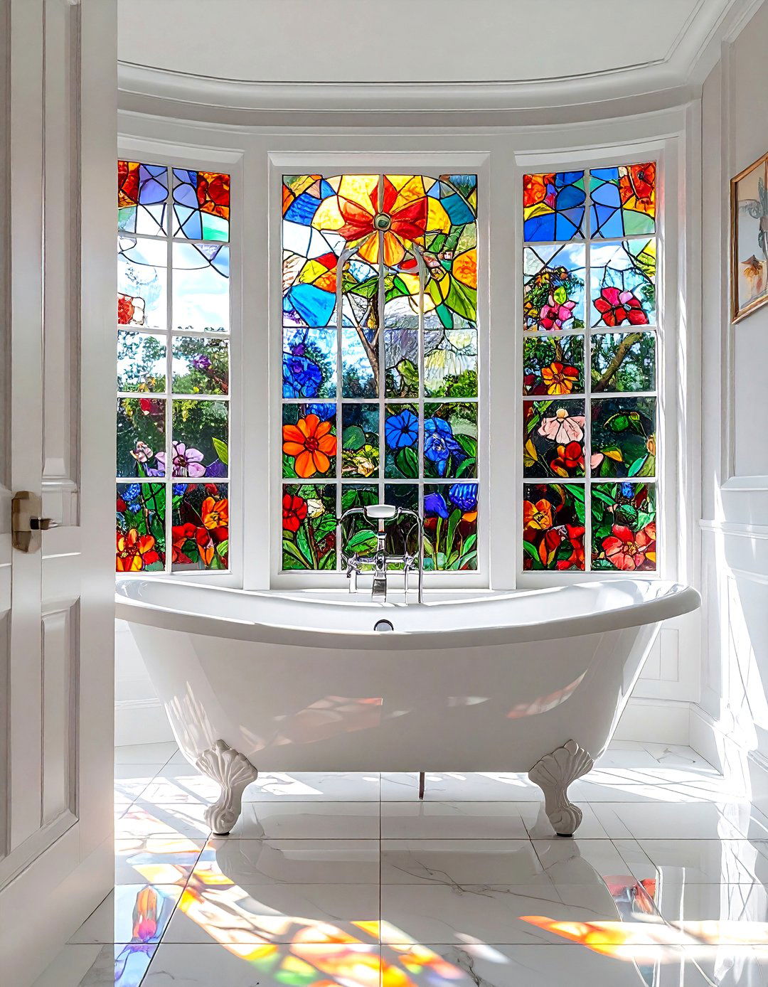 Stained Glass Window - 30 Victorian bathroom ideas