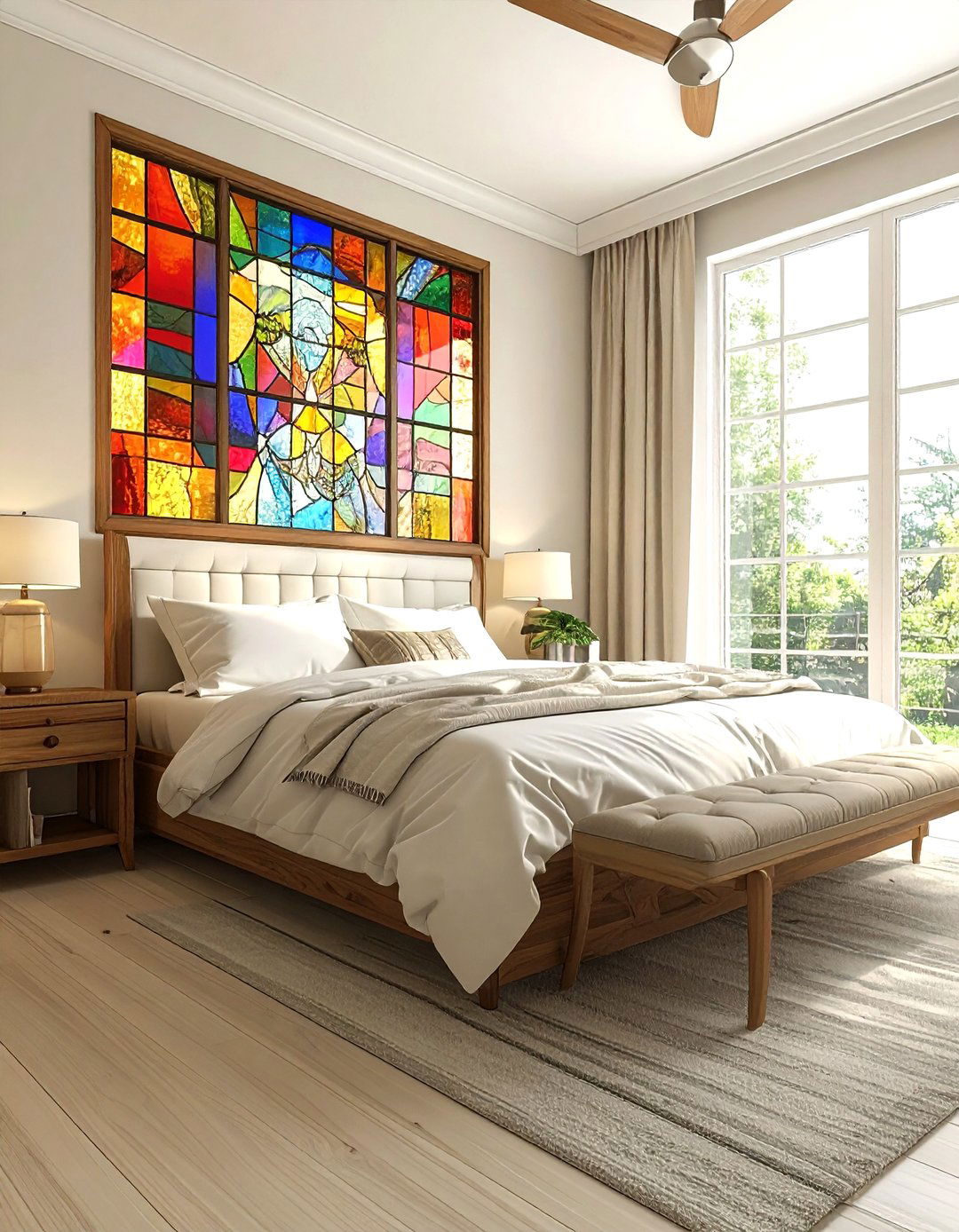 Stained Glass Window Bedroom - 30 old house bedroom ideas