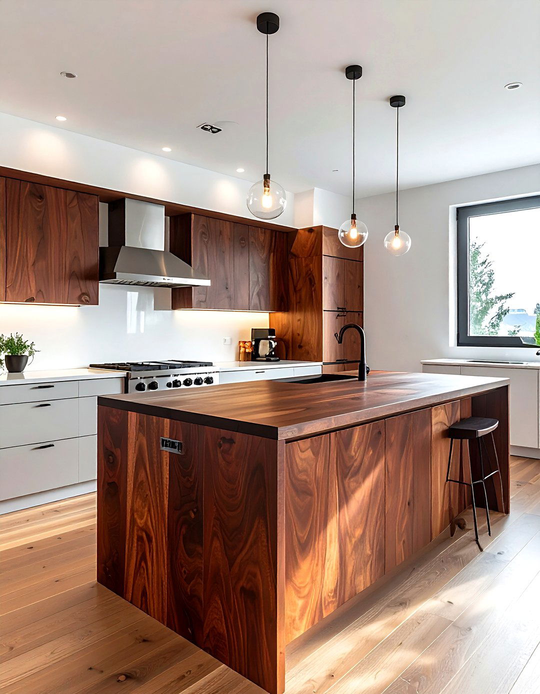 Stained Plywood Countertop - 30 DIY kitchen countertop ideas