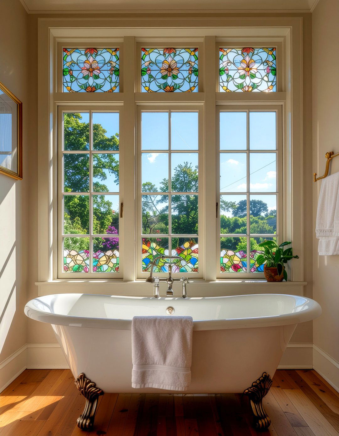 Stained glass bathroom window - 30 bathroom privacy window ideas