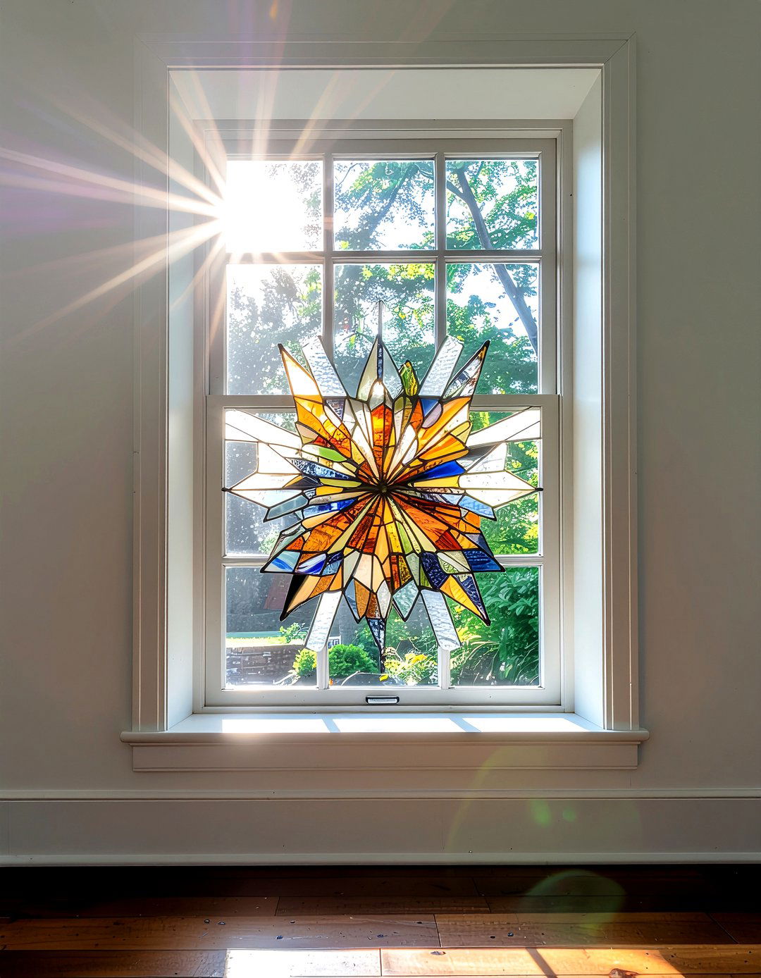 Stained glass panel - 30 estate sale decor ideas