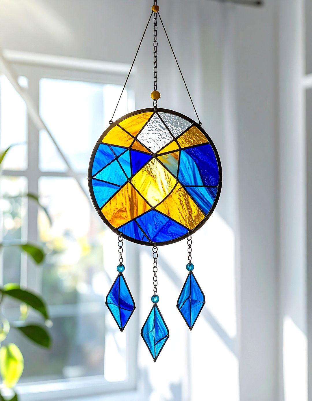 Stained glass suncatcher - 30 handmade decor ideas