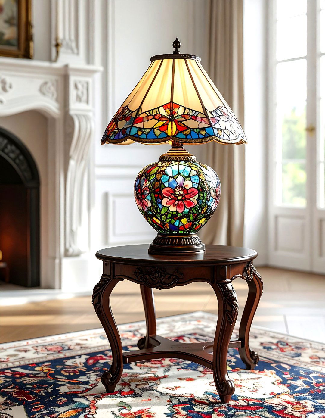 Stained glass table lamp - 30 lighting decor ideas