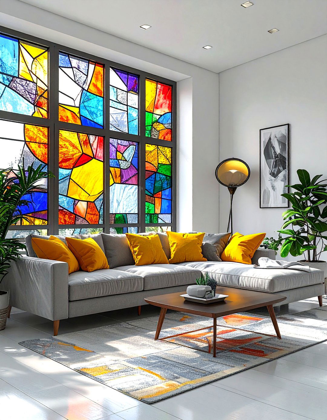 30 Beautiful Living Room Stained Glass Ideas for Elegant Decor