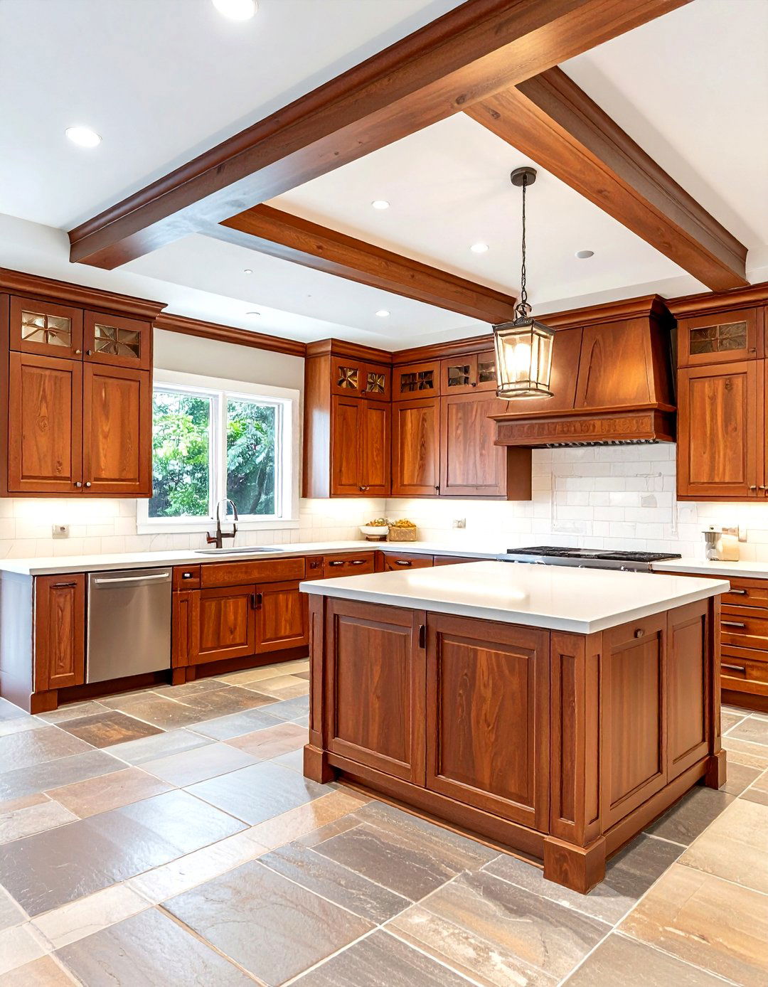 Stained wood crown molding - 30 kitchen crown molding ideas