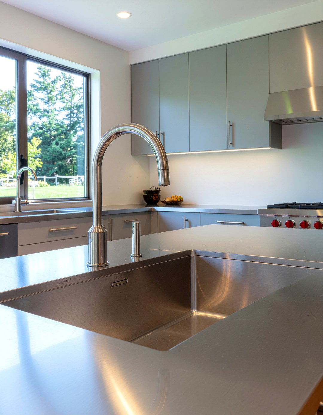 Stainless Steel Bridge Faucet - 30 bridge kitchen faucet ideas