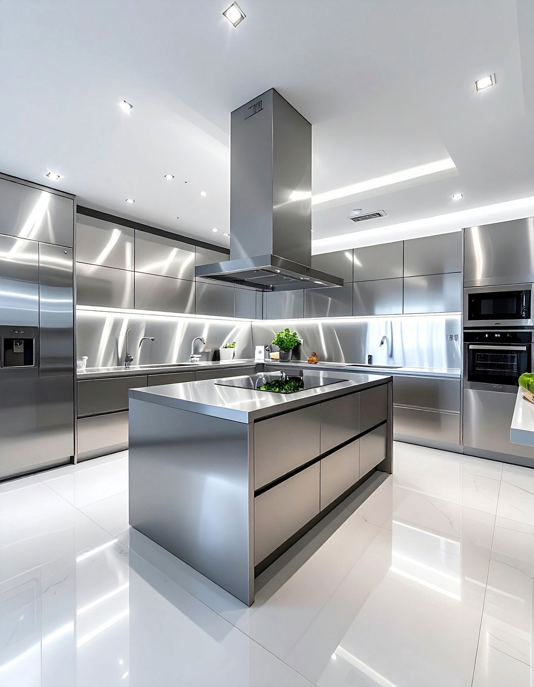 Stainless Steel Contact Paper - 30 DIY kitchen countertop ideas