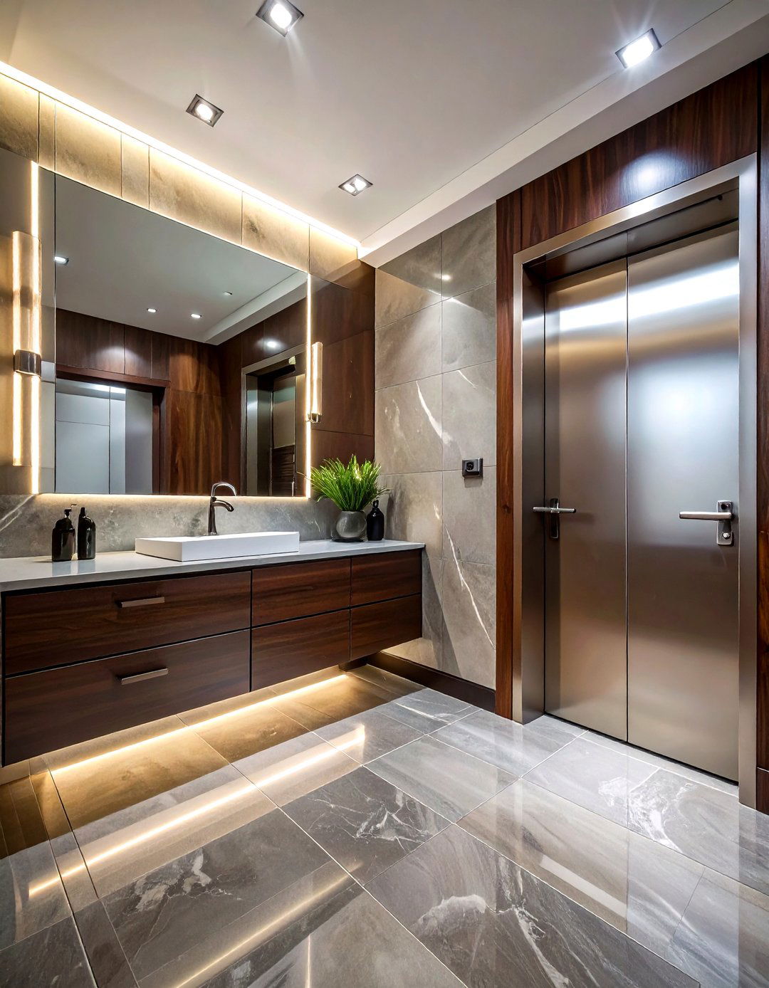 Stainless Steel Door Handle - 30 stainless steel bathroom ideas