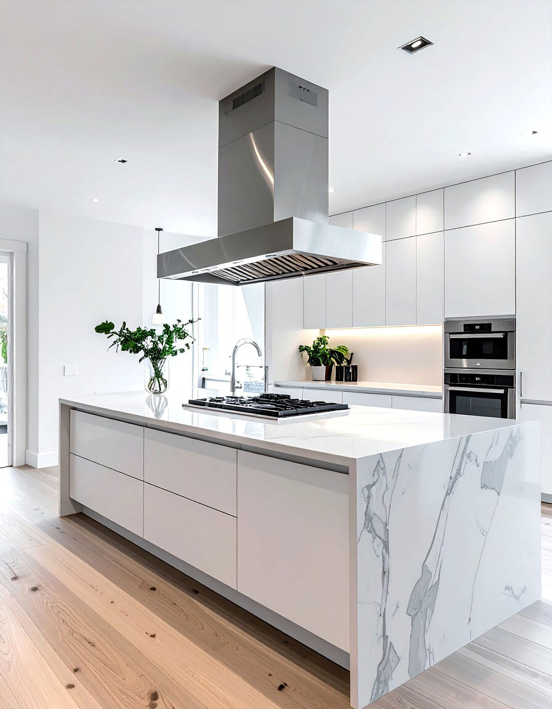 Stainless Steel Island Hood - 30 kitchen hood ideas