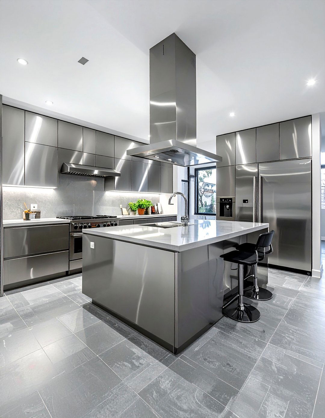 Stainless Steel Kitchen Cabinets - 30 commercial style kitchen ideas
