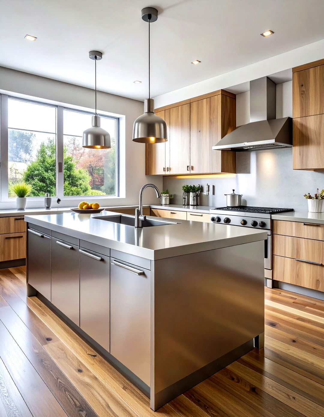 Stainless Steel Kitchen Island - 30 ultra modern kitchen ideas