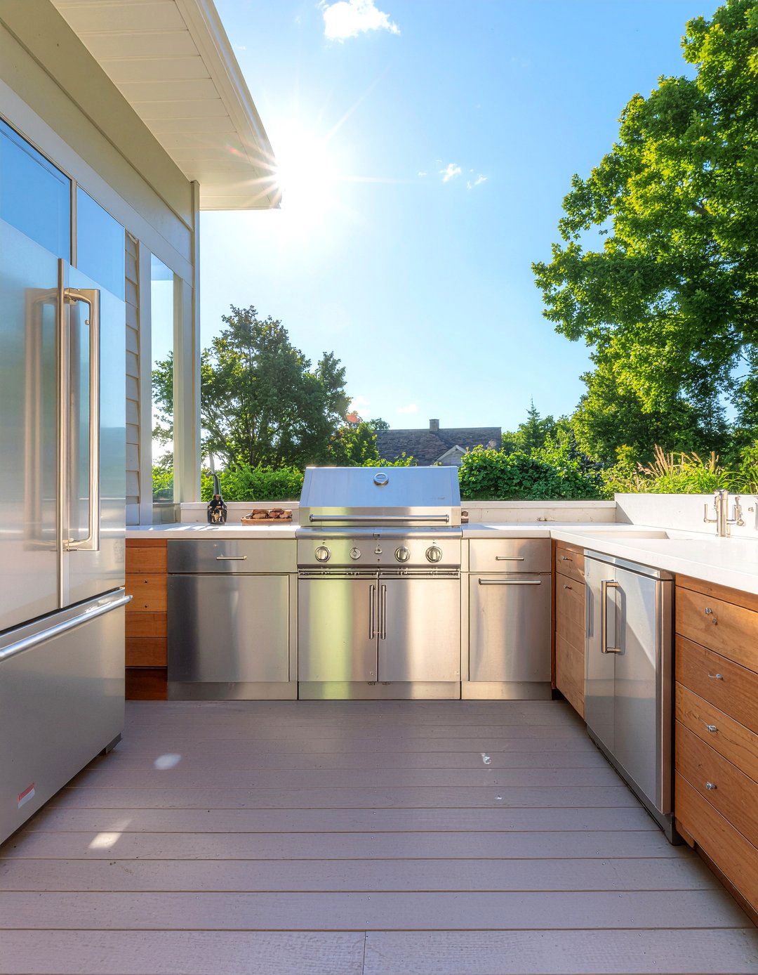 Stainless Steel Outdoor Kitchen - 30 outdoor kitchen design ideas