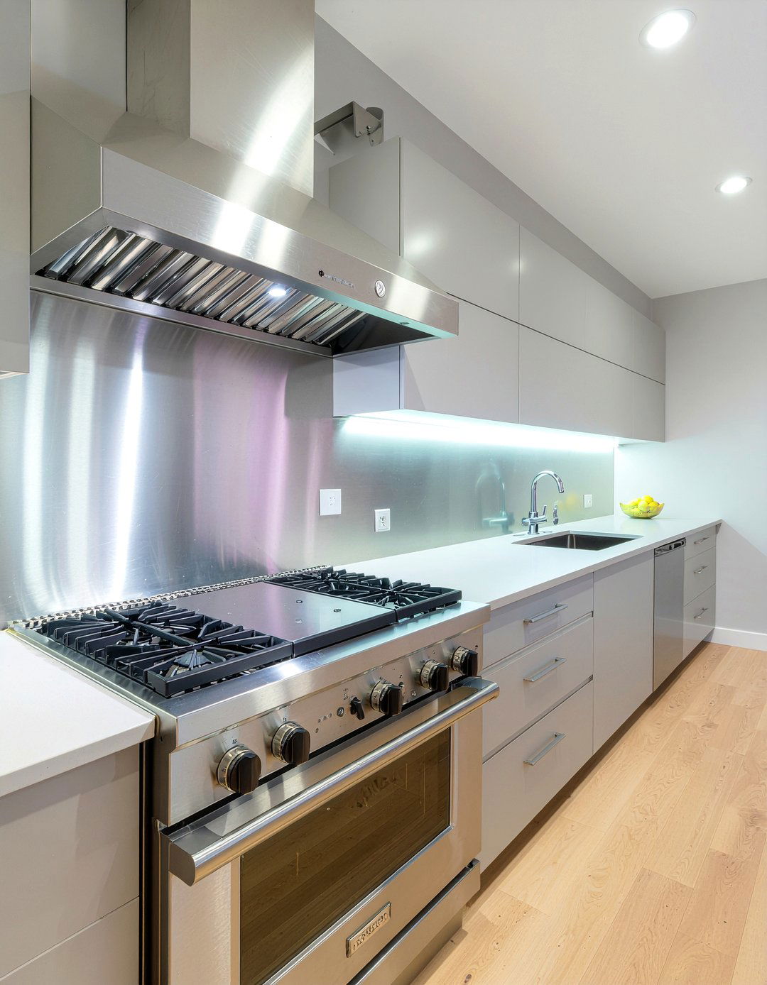 Stainless Steel Slab Backsplash - 30 slab backsplash kitchen ideas