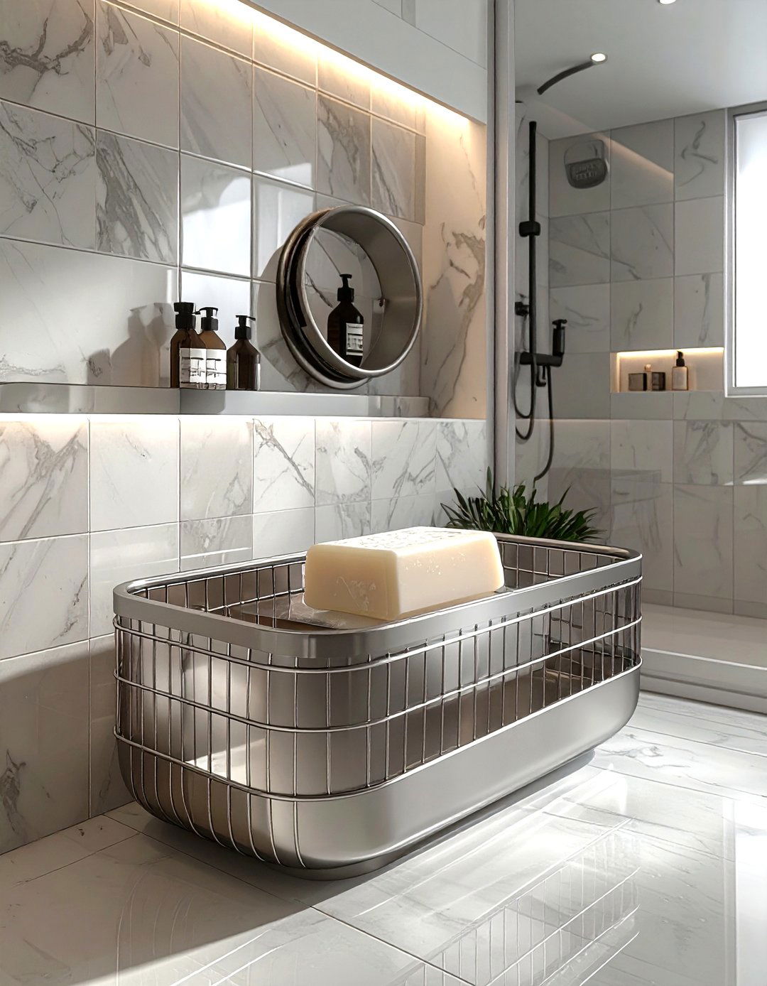 Stainless Steel Soap Basket - 30 bathroom soap dish ideas