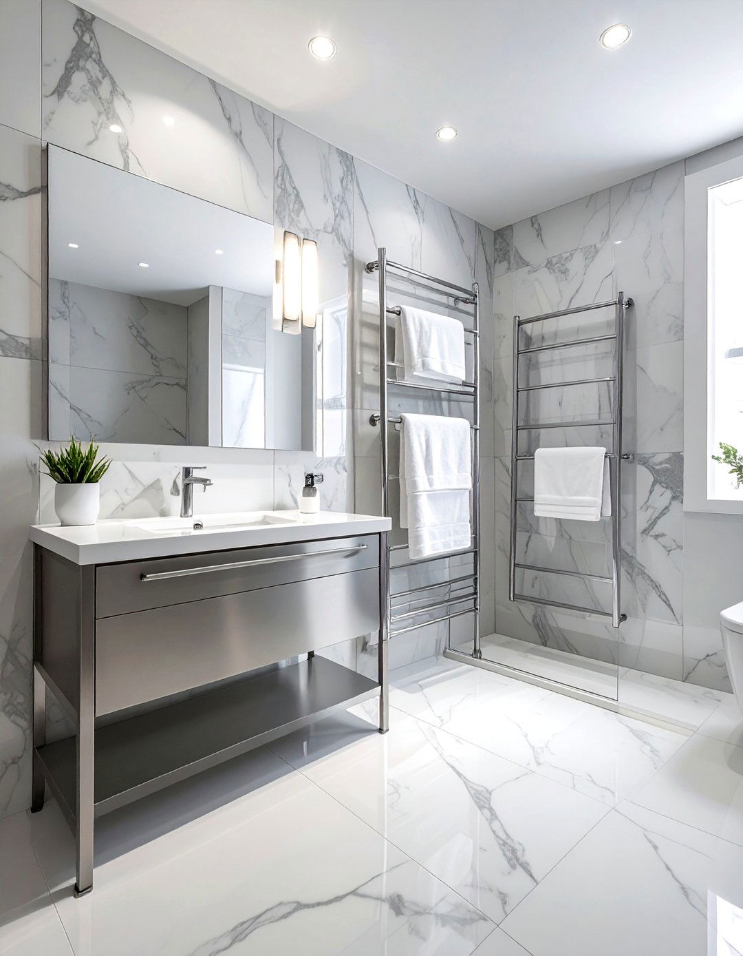 Stainless Steel Towel Rack - 30 stainless steel bathroom ideas