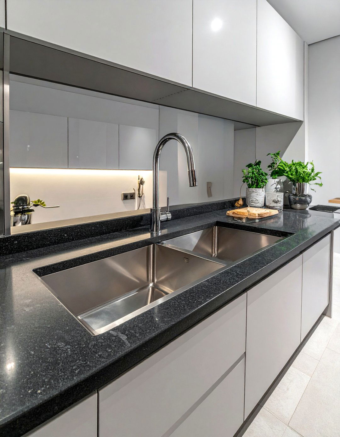 Stainless Steel Undermount Sink - 30 double bowl sink kitchen ideas